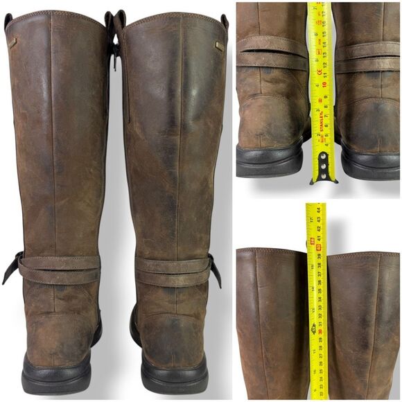 Merrell Captiva Riding Boots Waterproof Brown Leather Tall Side Zip Womens 8.5 - Picture 9 of 12